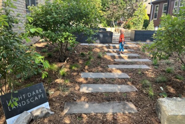 HISTORICAL MILWAUKEE AVE ECOLOGICAL REHAB HERO After Undulating Paver Path