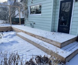 Winter in Phillips multi-purpose multi-level decking