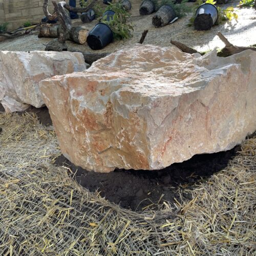 A large limestone boulder with a lifted edge, exposing the soil bellow, may provide dwelling habitat for crevice and soil nesting bee species.